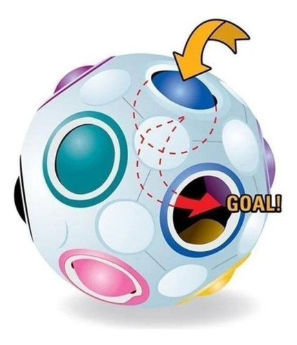 Cubo Magico Yj Bola Arcoiris Puzzle Juego De Ingenio