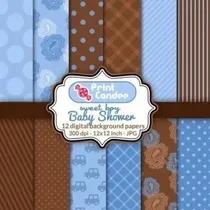 Comprar Papel Clipart Fondos Baby Shower Niños Papel Fondos Azul