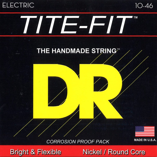 Cuerdas Dr Tite Fit Calibre 10-46 Para Guitarra Eléctrica