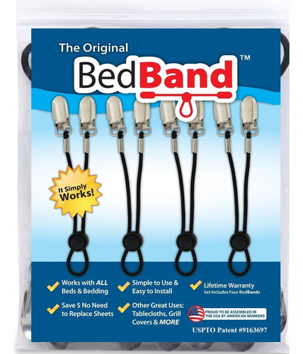 The Original Bed Band. Sujetador Ajustable Con Asas, Correa 