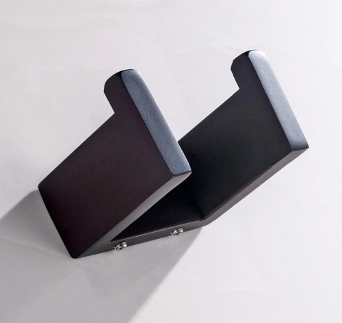Imagem 3 de 8 de Kit Banheiro Preto Fosco Porta Tolhas Papeleira 4 Peças Inox