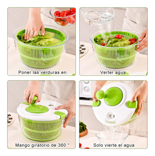 5l Centrifugadora De Lechuga Y Ensaladas, Escurridor Y