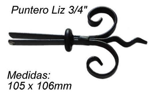 Imagen 3 de 10 de Kit Barral Cortina 3/4(19mm) X 3m Sop Lans Hierro Forjado
