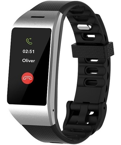 Smartwatch Mykronoz Zeneo 1.14 Caja Plateado Correa Negro Bisel Negro