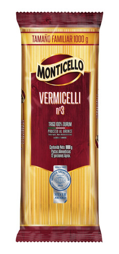 Pasta Vermicelli  Monticello 1000 Gr - g a $13