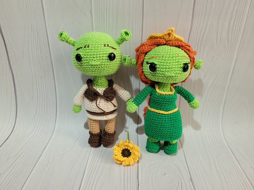 Princesa Fiona Ogro Shrek Amigurumi Muñeco Tejido Artesanal