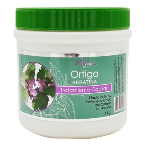 Crema Queratina De Ortiga Tratamiento Capilar Flora