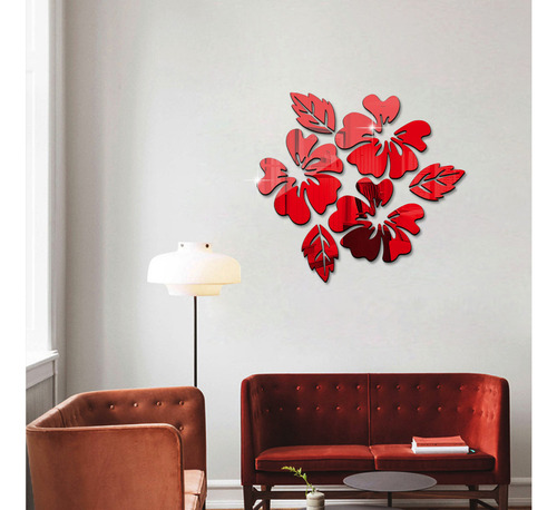 Adhesivo De Pared Extraíble Acrílico Con Espejo 3d E, Decora