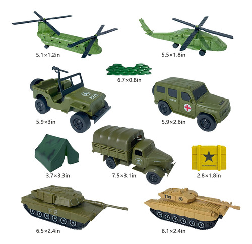 Set De Juego Toy Army Men Battle Con Figuras De Acción Y Veh