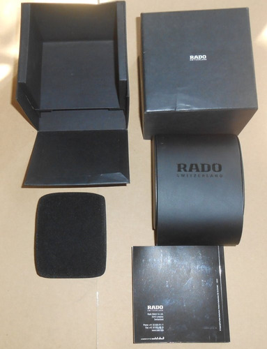 Original Estuche Con Caja De Reloj Rado Y Manual