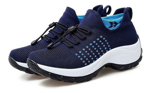 Zapatillas Deportivas Informales De Malla Tejida Para Mujer