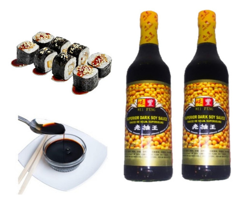 Pack 2u Salsa De Soya Oscura Superior De 500ml Wei Feng