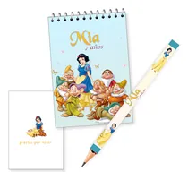 Comprar Anotadores Y Lápiz Personalizado Souvenir 40u Blancanieves