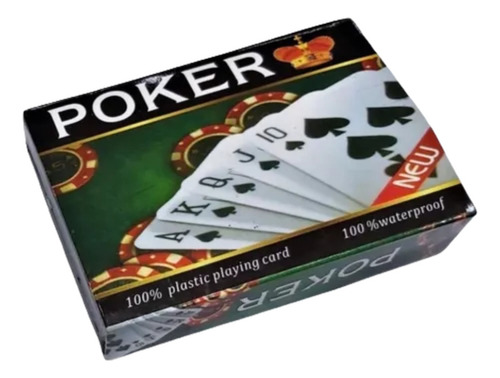 Baraja 100% Plástico, Americana Marca Poker 1 Mazo Negro Inglés
