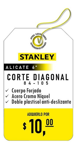 Alicate De Corte Diagonal 6 Stanley 84-105