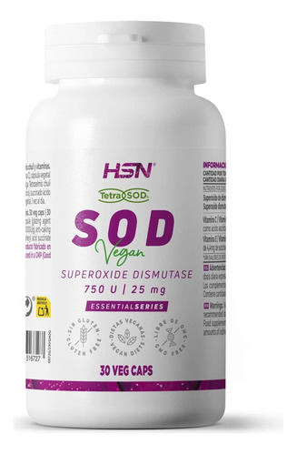 Sod Superóxido De Dismutasa 30000 Ui/  Hsn Capsulas