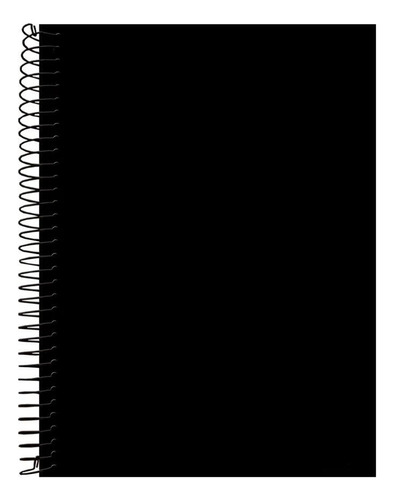 Caderno Capa Preta Dura Uni 10 Matérias 200 Folhas