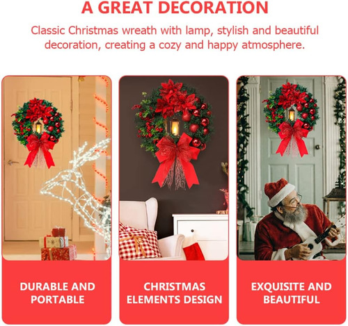 Zj Promoção De Grinalda De Porta De Natal Com Decoração De