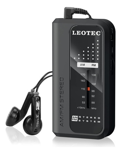 Leotec Radios De Bolsillo Pequeñas, Radio Am Fm A Pilas, F.