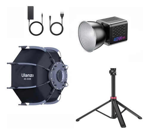 Luz De Vídeo Led Portátil Ulanzi L024 40w + As-d30 + Mt-79