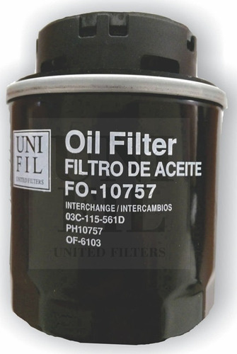 Filtro Aceite Volkswagen Vento 1.6l 2015