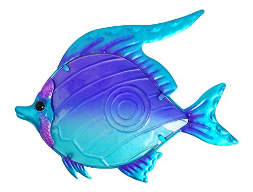 Under The Sea Collection 10  Purple Blue Metal Art Fish...