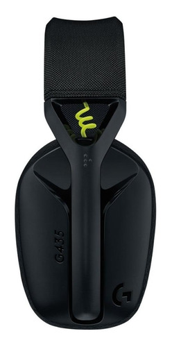Imagen 3 de 3 de Audífonos gamer inalámbricos Logitech G Series G435 negro y amarillo fluorescente