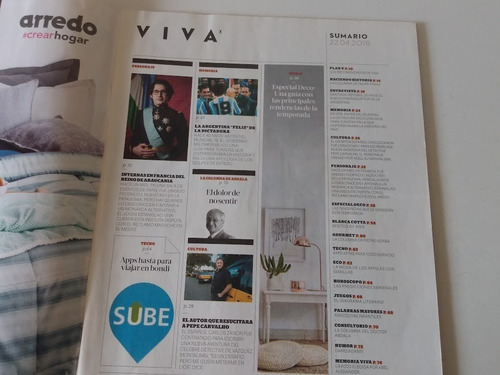 Santiago Artemis Revista Viva Clarin 22-04-2018 Dictadura (Usado)