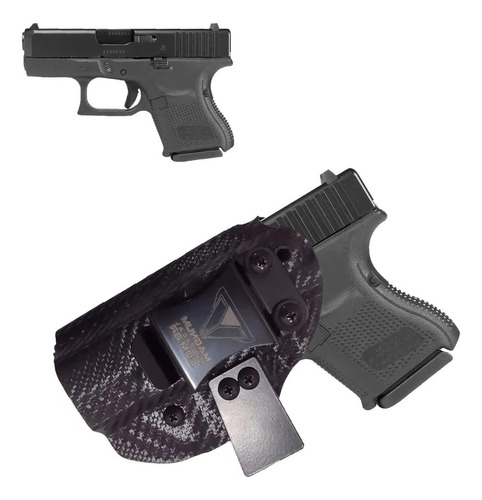 Coldre Kydex Magnum Tactical Glock G26/27/28 Carbon Canhoto