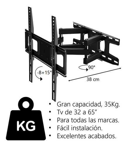 Soporte Móvil Tv 42 A 65 Pulgadas