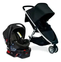 Comprar Carriola para correr travel system Britax B-Lively & B-Safe 35 raven con chasis color plateado