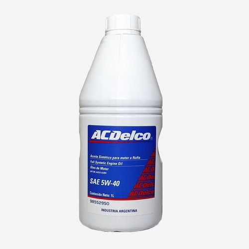 Bidon Aceite Acdelco Sintetico 1 Lt 5w40 100% Acdelco