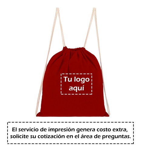 Imagen 2 de 8 de Morral De Algodón Cosido.