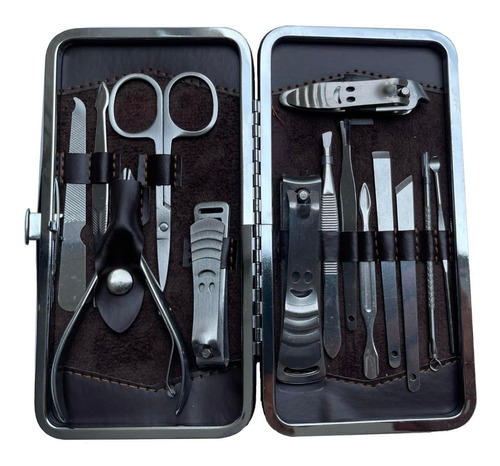 Set Manicure Pedicure 14 En 1 - Kit Acero Inoxidable