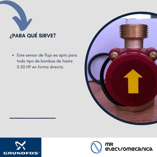 Imagen 5 de 10 de Sensor Flujo Bomba Presurizadora Grundfos Upa 120 Y Similar