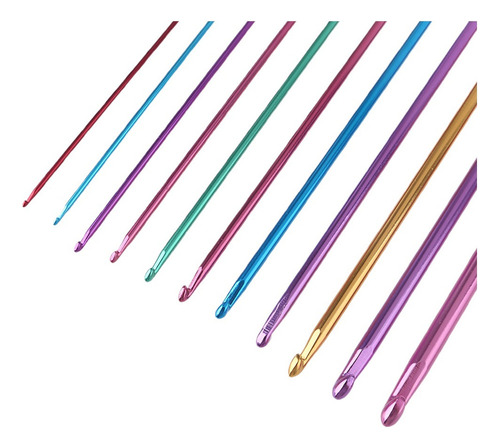 Ganchos De Ganchillo Han, Aguja De Tejer De Aluminio Larga P