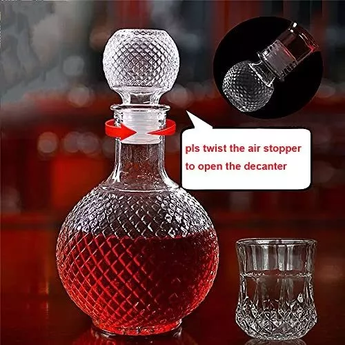 Regalo de barcraft brandy y botella de agua Vino Decantador De Whisky De Vidrio Cortado whisky Jarra de vidrio M&W 