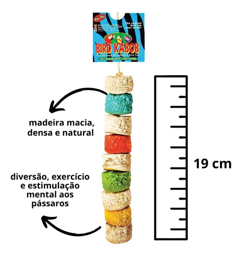 Brinquedo Pássaros Aves - Mini Max Bird Kabob