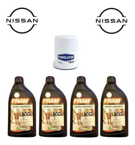 Cambio Aceite Sintetico 5w30 Para Nissan Kicks 1.6 Filtro