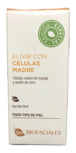 Anti Edad Elixir Con Células Madre De Mango Y Aceite De Coco Tipo de piel Todo tipo de piel