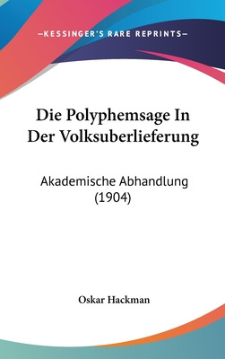 Libro Die Polyphemsage In Der Volksuberlieferung: Akademi...