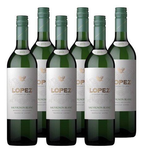 Vino Blanco Sauvignon Blanc 6u X 750ml De Bodegas Lopez