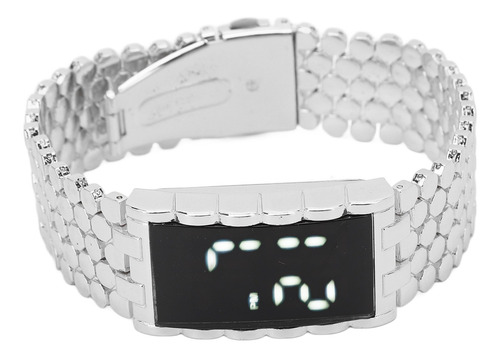 Reloj De Pulsera Led Con Doble Apertura Y Hebilla De Acero I