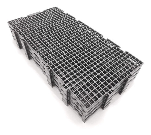 Imagem 5 de 5 de Kit 10 Pç Deck Plástico 2,5x25x50 Estrado Pallet Piso Palete