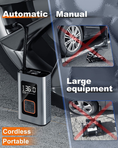 Compresor De Aire Para Coches Y Bicicletas, Inflador De Neum