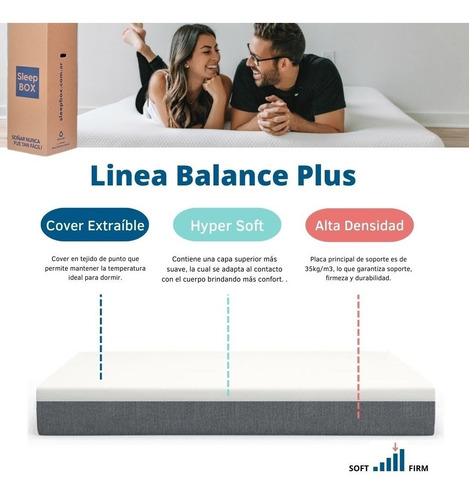 Imagen 3 de 5 de Colchon Balance Plus 160x200x25 Sleep Box