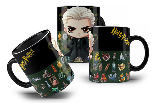 Caneca Coleção Harry Potter Draco Lúcio Malfoy Vilão Harry