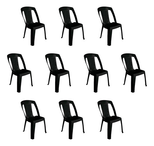 Silla Capri X10 Mascardi Color Negro Directo De Fábrica