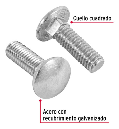 Tornillo Tipo Coche, 3/8 X 1-1/4 , Con 40 Piezas 44730