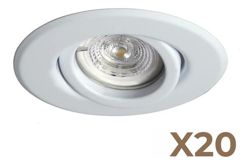 Pack X 20 Spot Embutir Blanco Led 7w Alta Potencia Puraluz